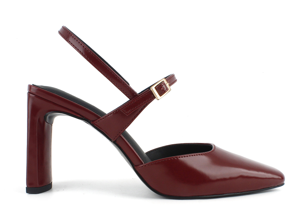 Ankle Strap Block Heel Slingback Pump