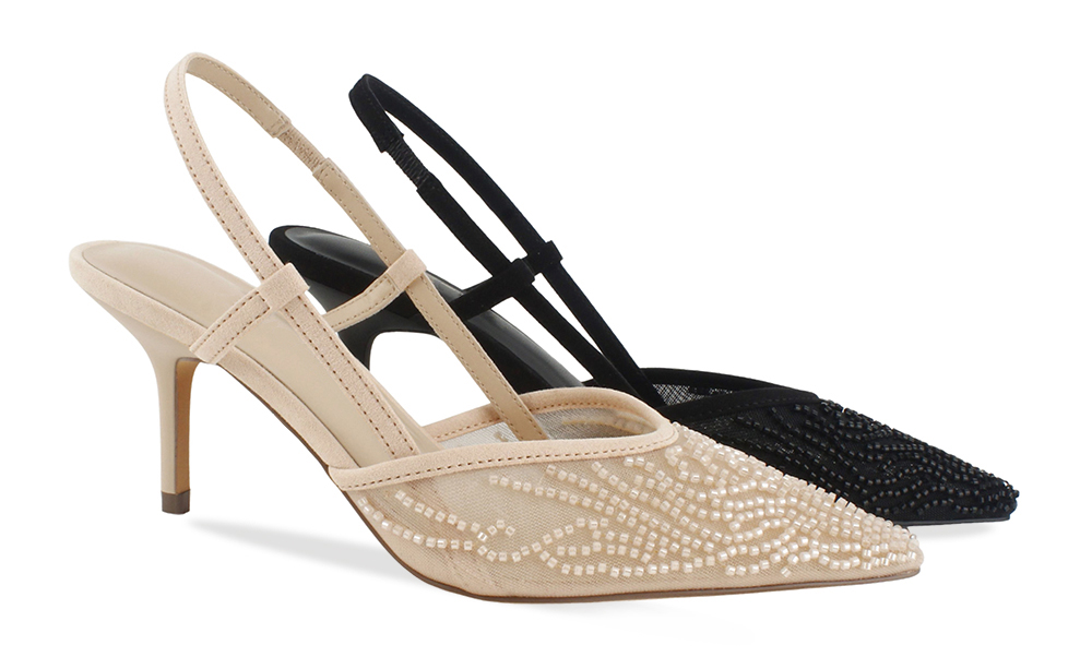 Beaded Mesh Slingback Pump 3