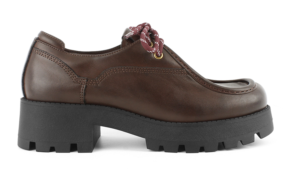 Block Heel Lug Sole Loafers