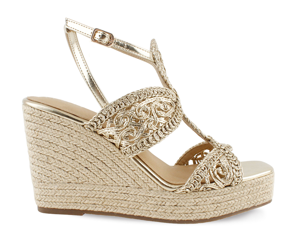 Braided Strap Wedge Sandal