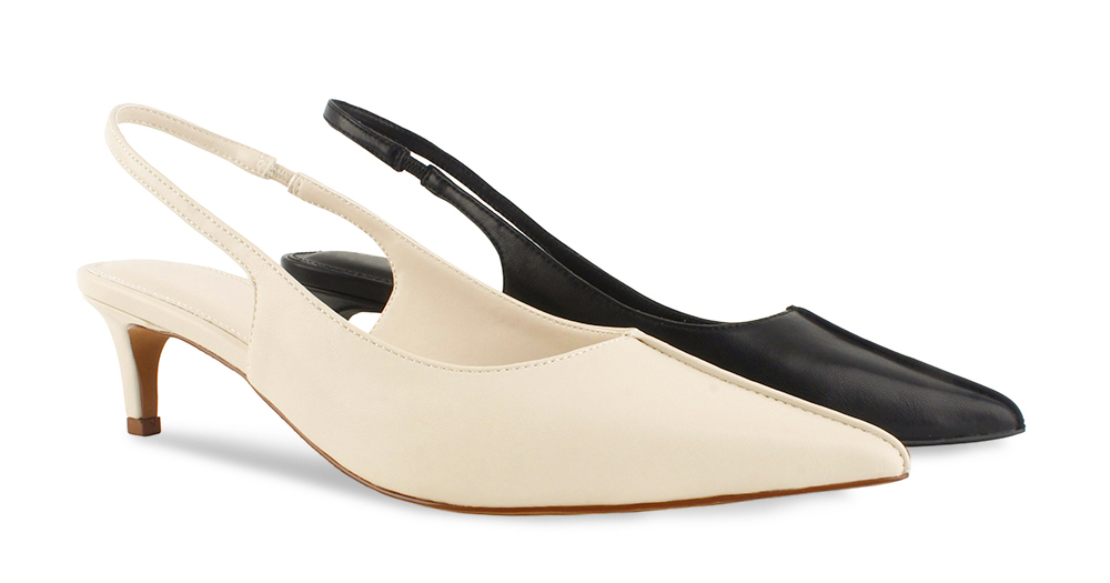 Center Seam Kitten Heel Slingback Pump 3
