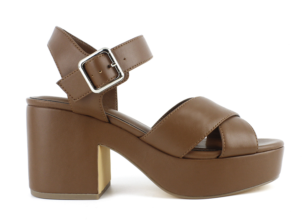 Crisscross Ankle Buckle Platforms