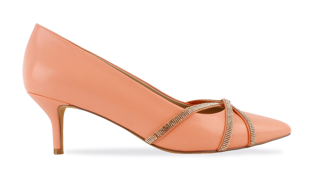 Crisscross Rhinestone Kitten Heel Pump 2
