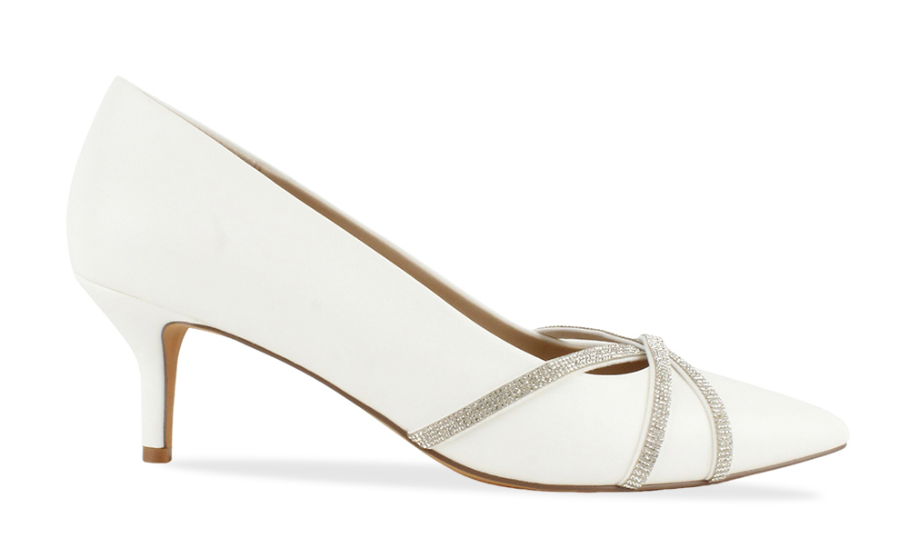 Crisscross Rhinestone Kitten Heel Pump 3