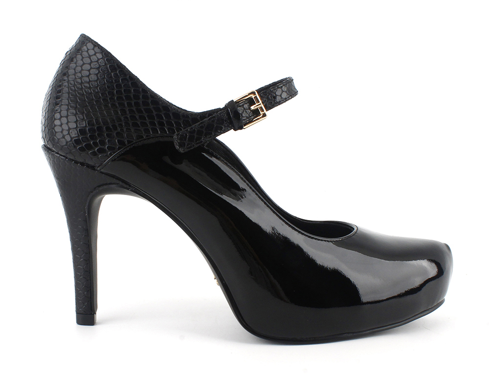 Croc Embossed Detail Mary Jane Platform Pump 2