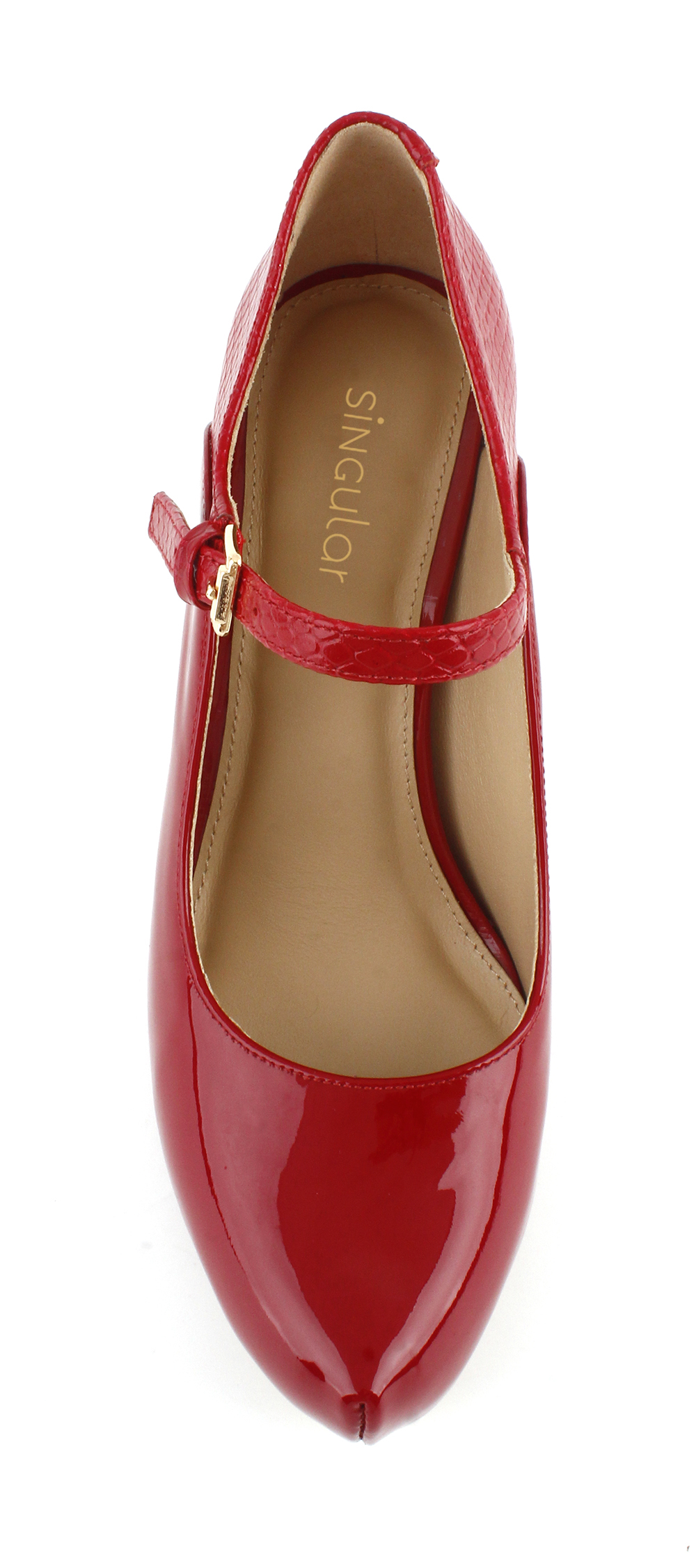 Croc Embossed Detail Mary Jane Platform Pump 4