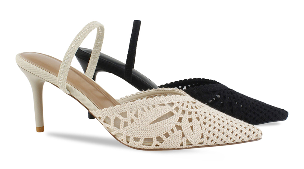 Crochet Woven Slingback Pump 3