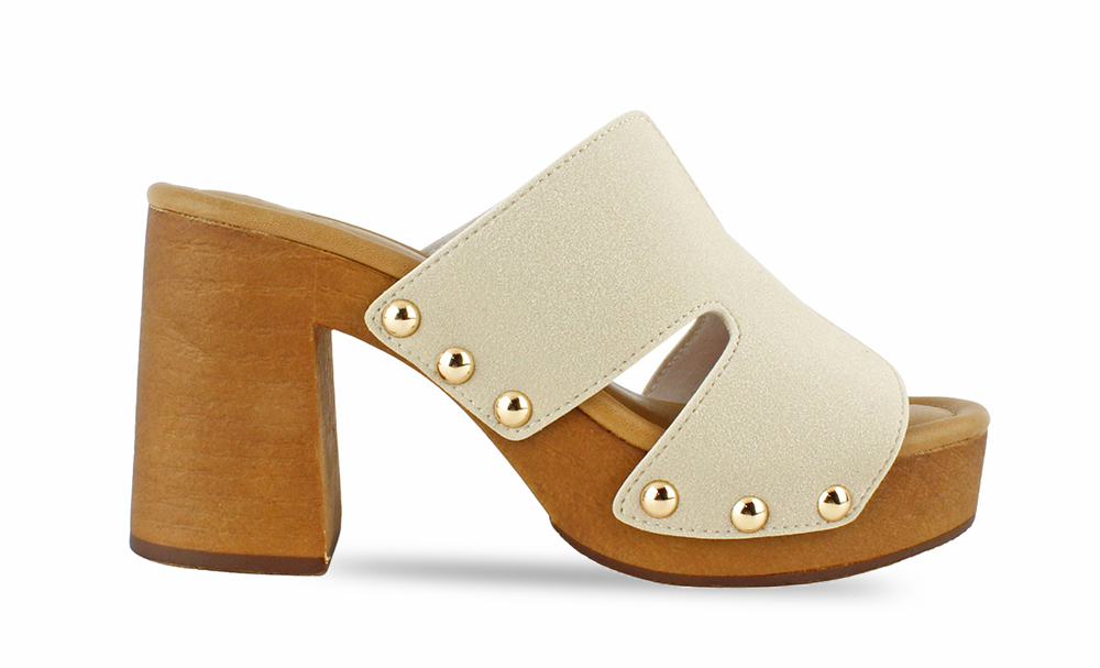 Cutout H-Strap Suede Wood-Look Platforms 2