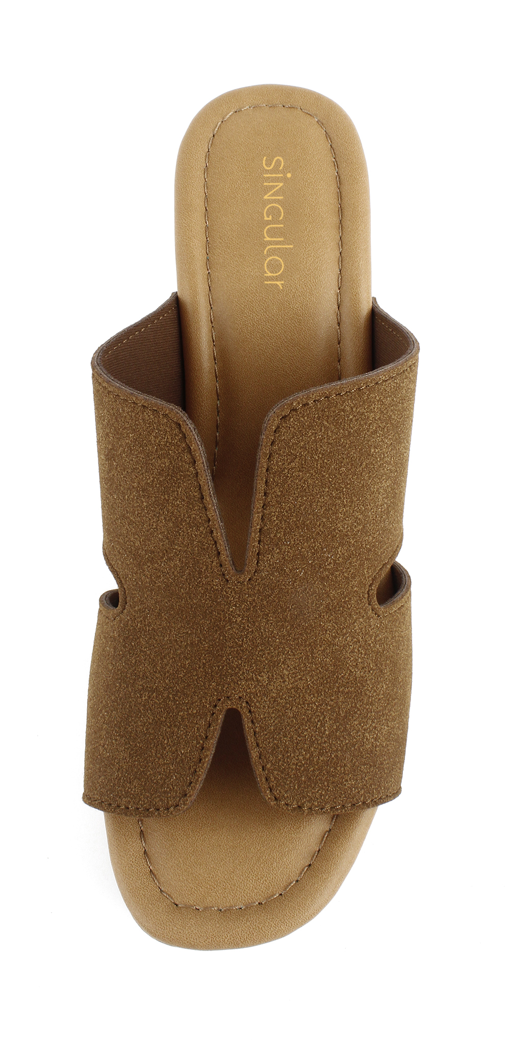 Cutout H-Strap Suede Wood-Look Platforms 4