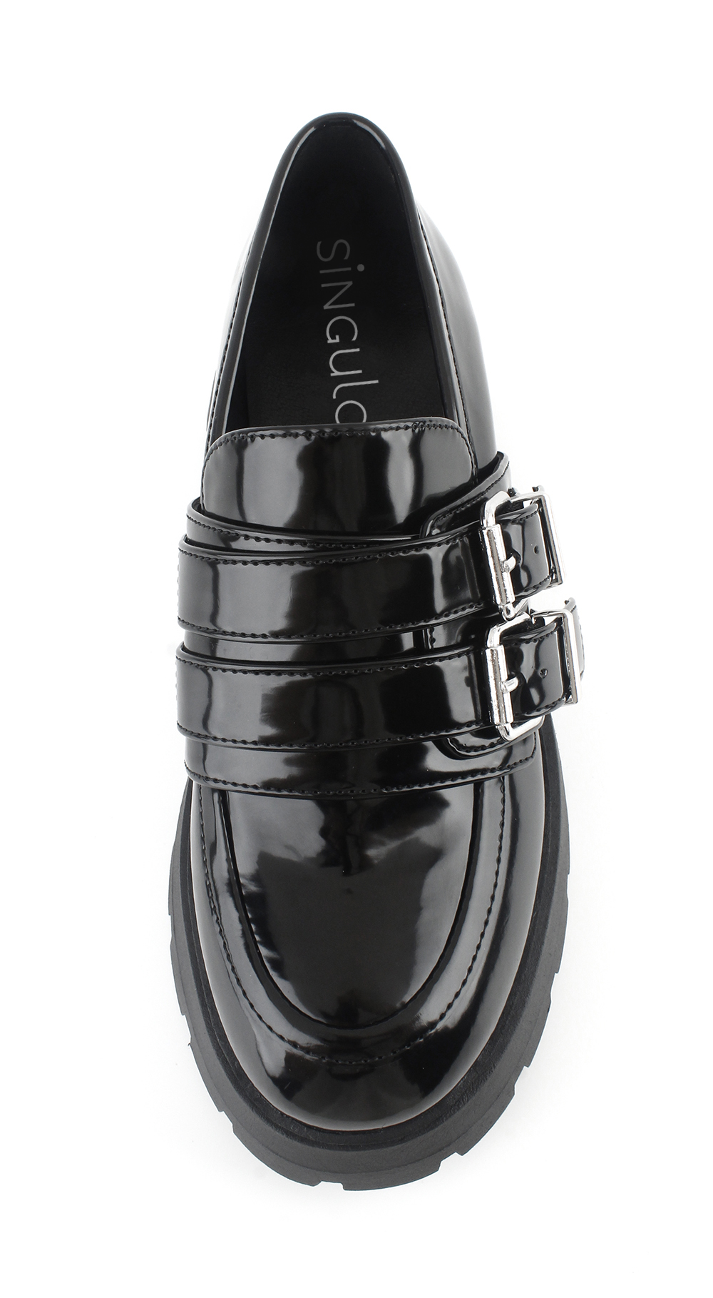 Double Buckle Strap Lug Sole Loafers 2