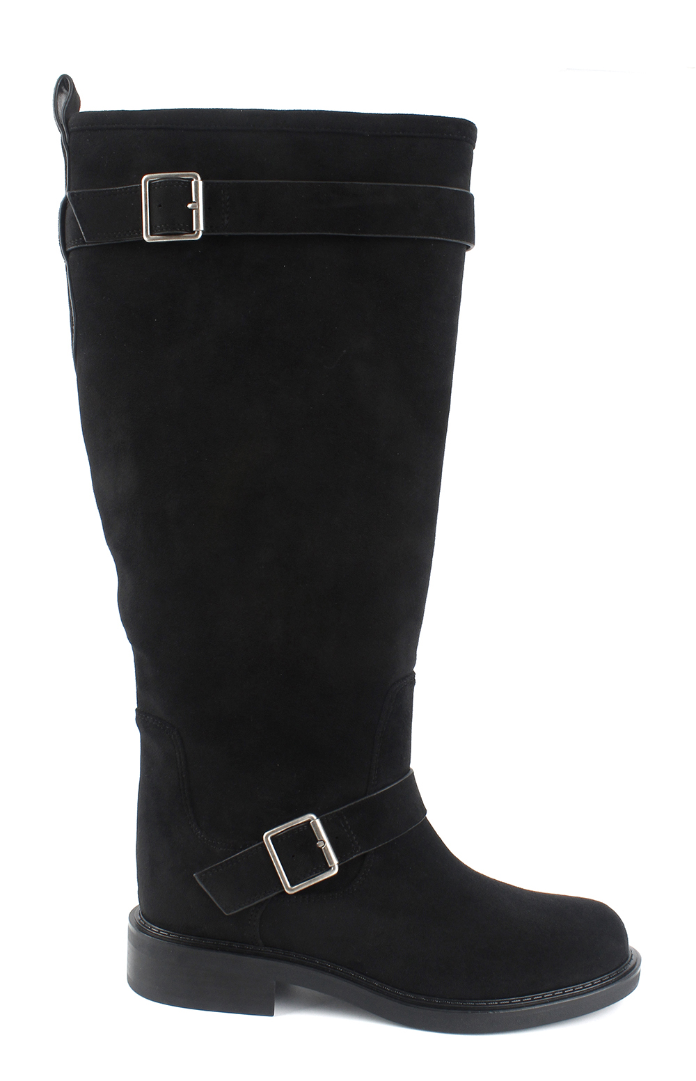Dual Buckle Suede Tall Boots 2