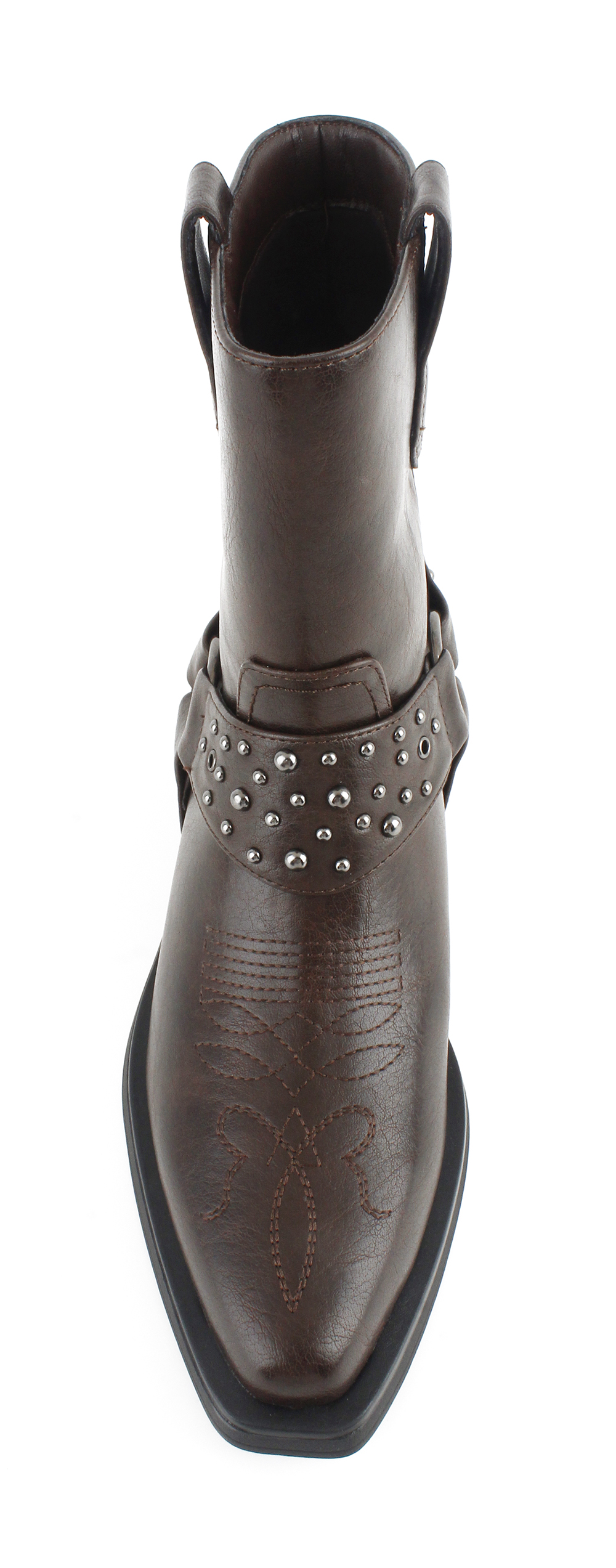 Embroidered Rivet Harness Western Boots 4