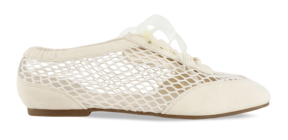 Fishnet Square Toe Sneakers