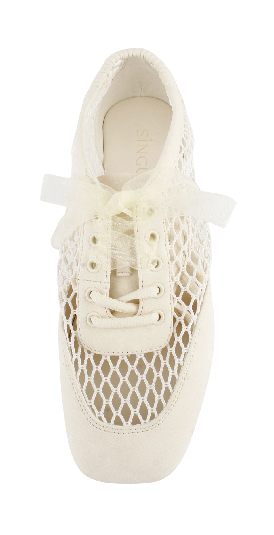 Fishnet Square Toe Sneakers 2