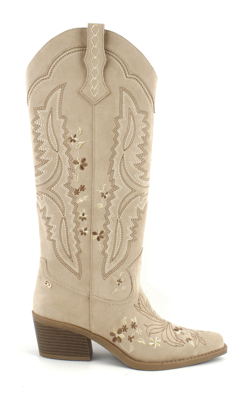 Floral Embroidered Western Knee Boots