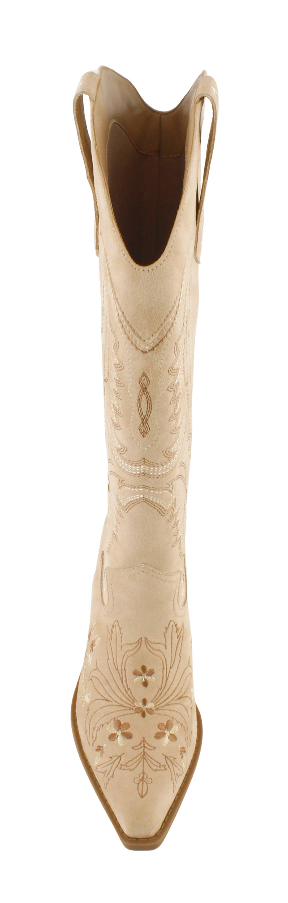 Floral Embroidered Western Knee Boots 4
