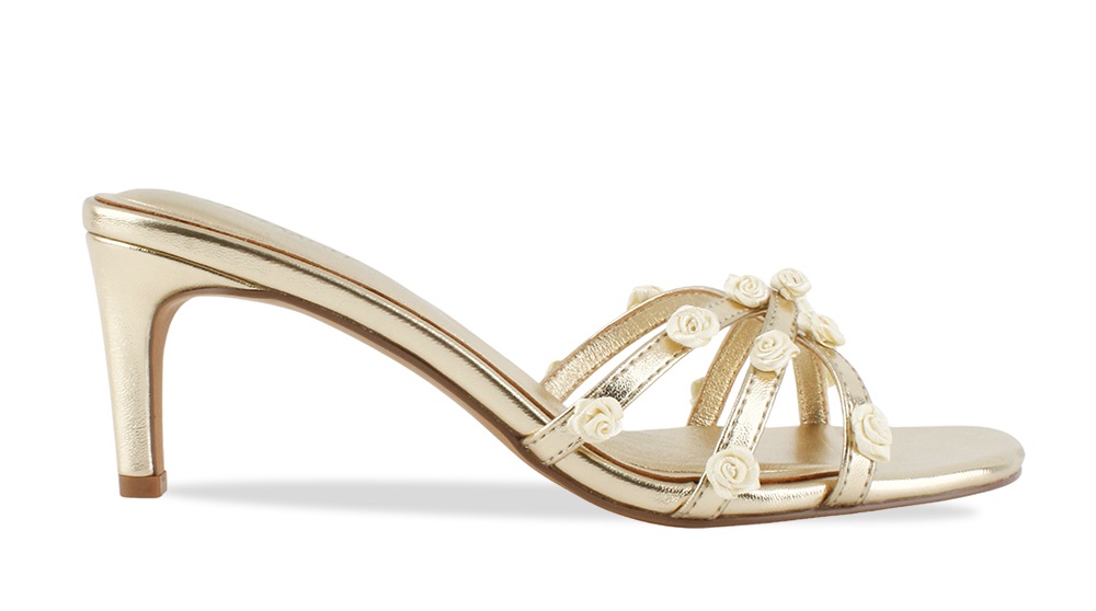 Floral Strap High Heel Sandal