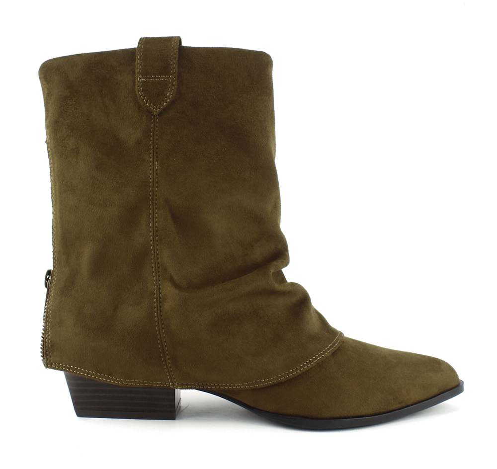 Fold-Over Overlay Pointed-Toe Boots 2