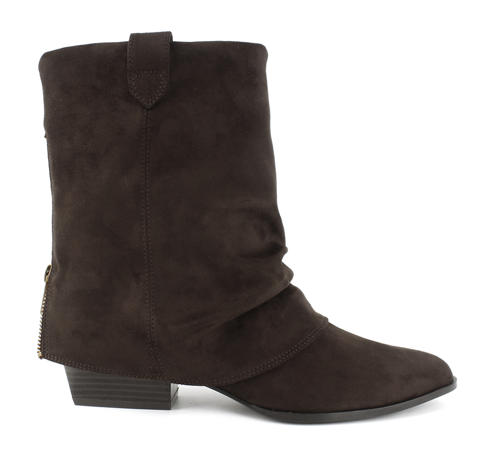 Fold-Over Slouchy Buckle Boots