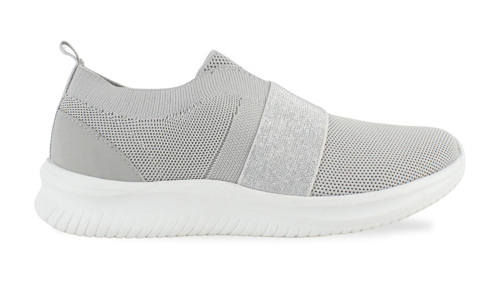 Glitter Strap Knit Walking Sneakers