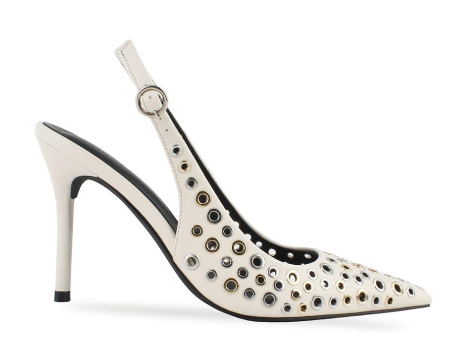 Grommet Cutout Slingback Pump