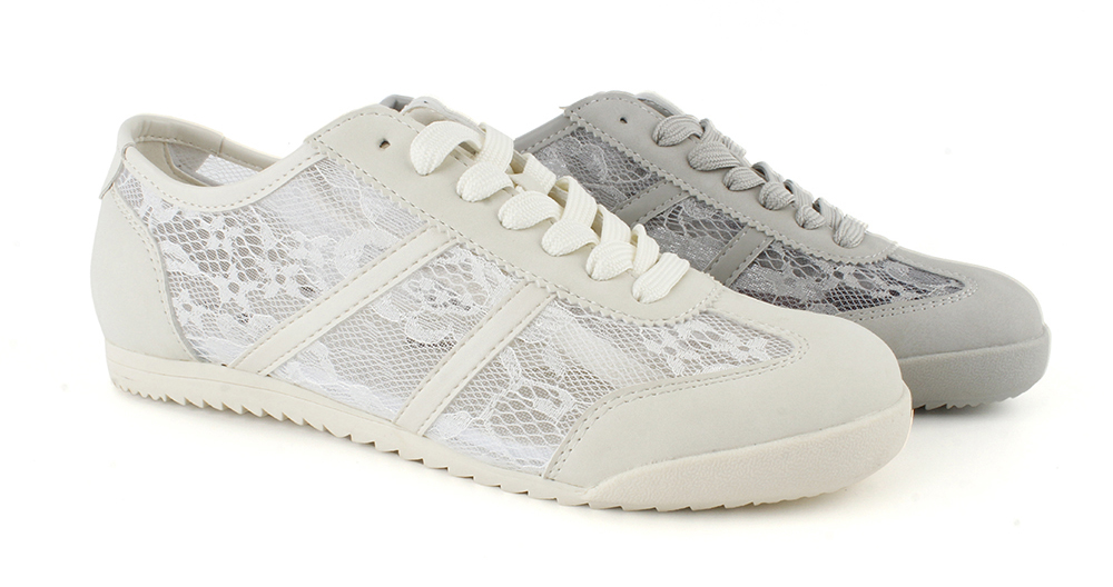 Lace Mesh Retro Sneakers 3
