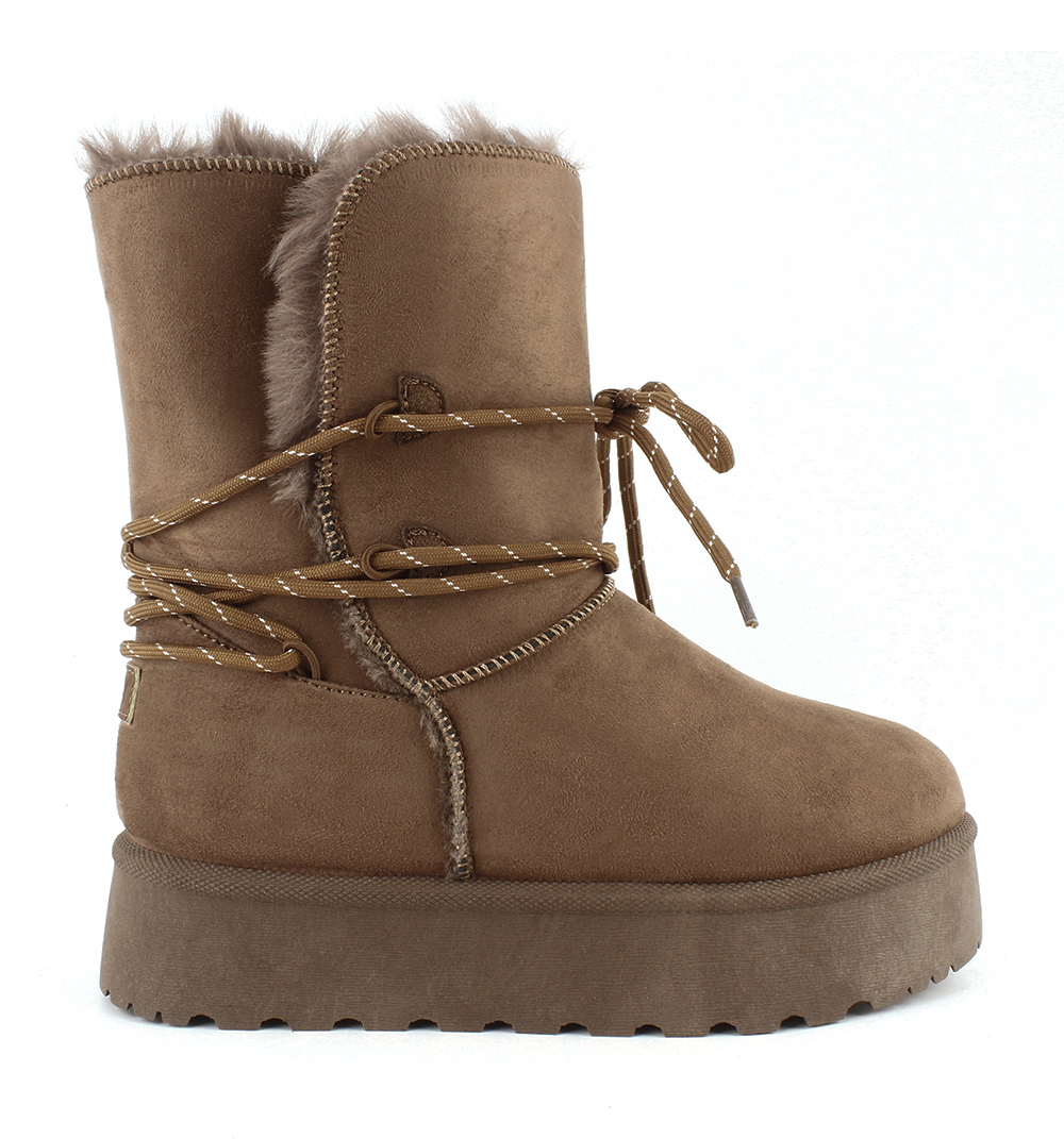 Lace Up Platform Snow Boots