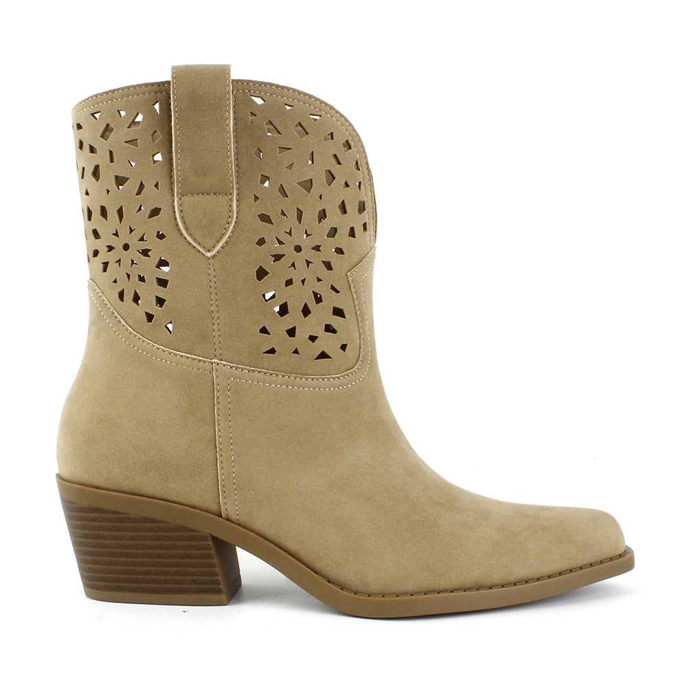 Laser-Cut Western Mid Boots