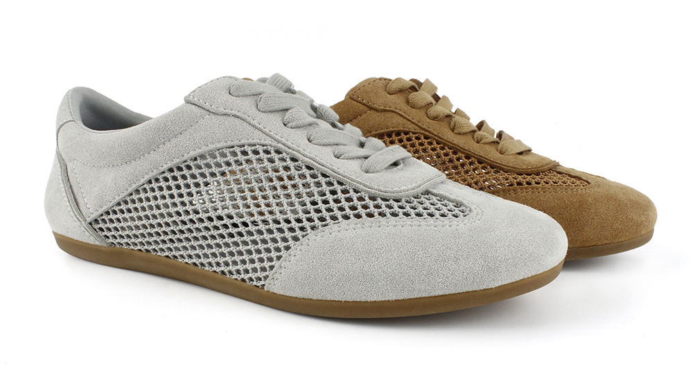 Mesh Panel Suede Low Sneakers 3