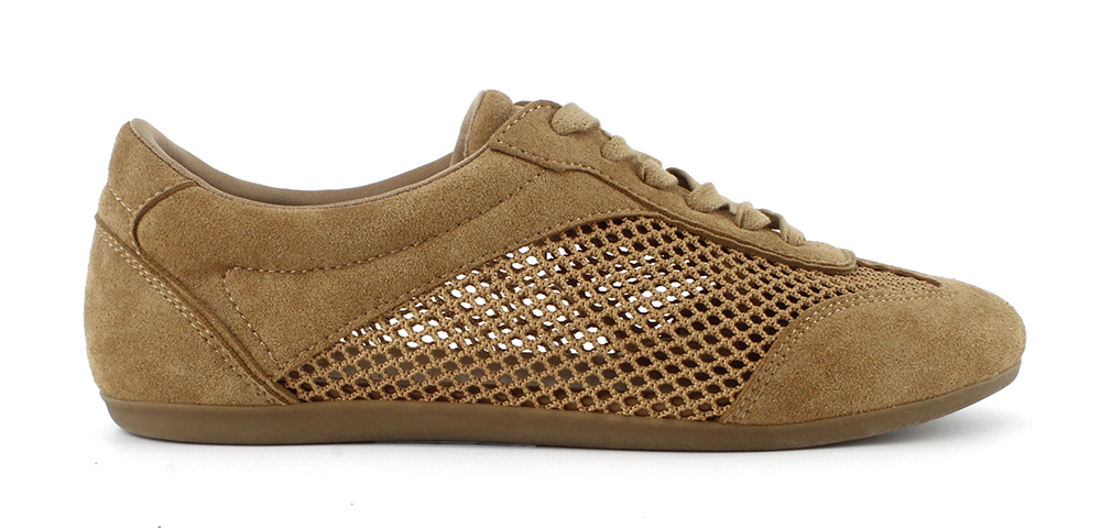 Mesh Panel Suede Low Sneakers
