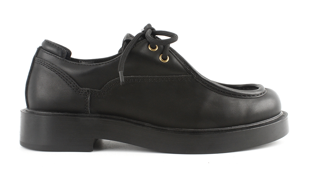Metal Eyelet Flatform Lug Sole Laced Loafers 2