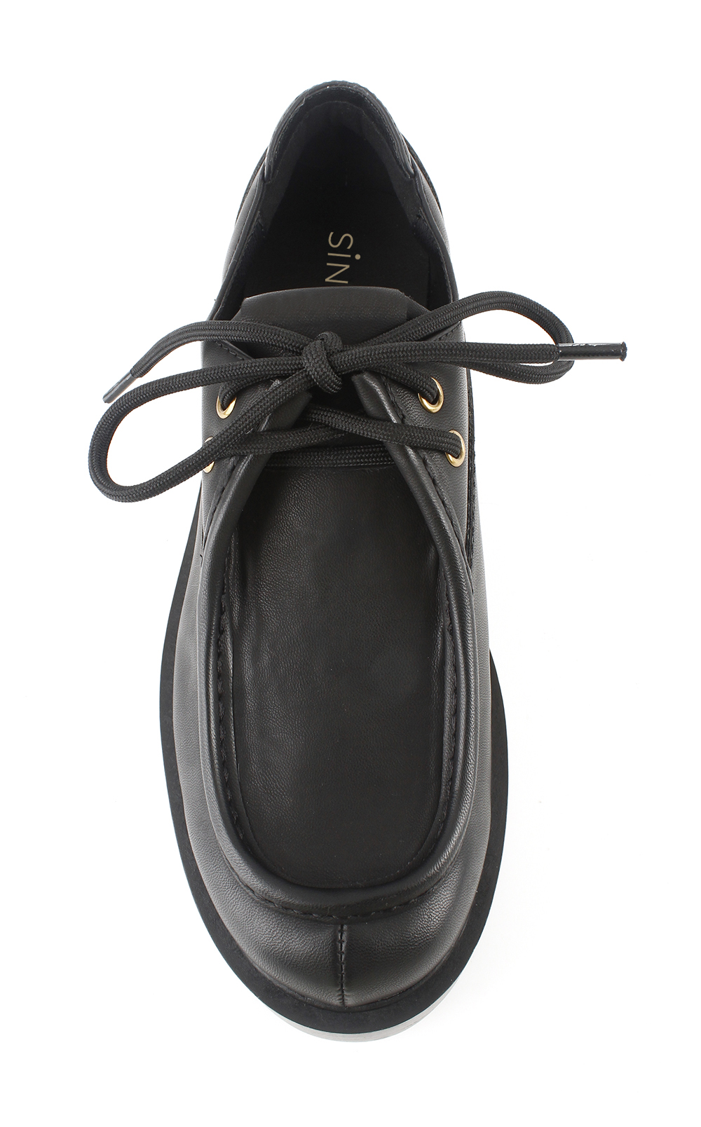 Metal Eyelet Flatform Lug Sole Laced Loafers 4