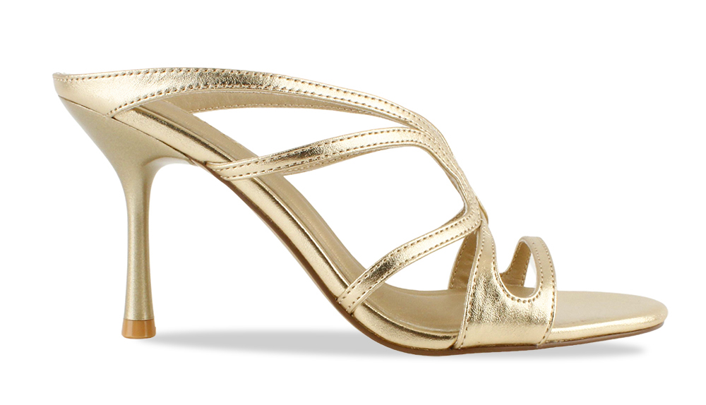 Metallic Strappy High Heel Sandal 2