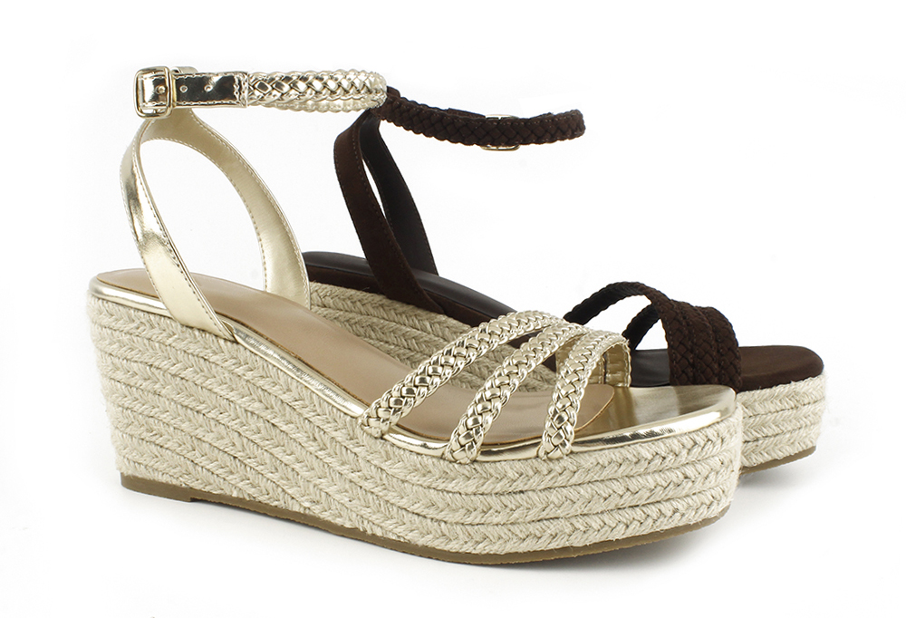 Multi-Material Braided Strap Wedge Platforms 3