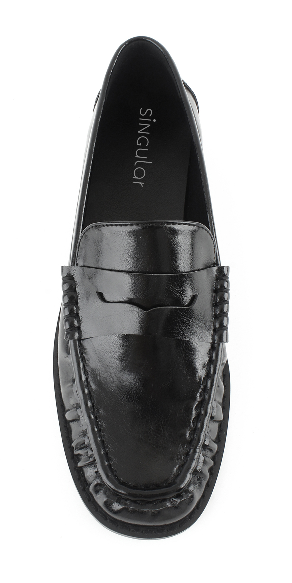 Gathered Moc Toe Flat Penny Loafers 4