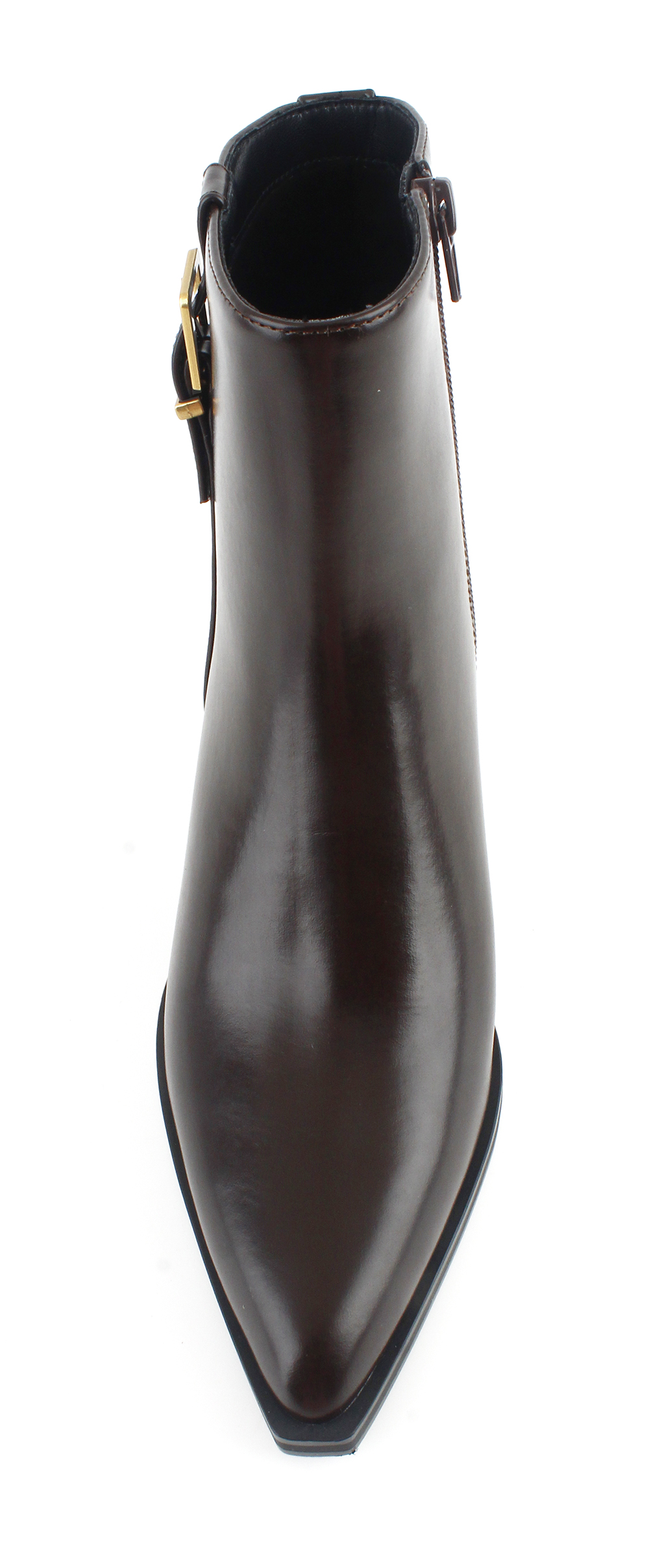 Narrow Pointed Toe Buckle Western Boots 4