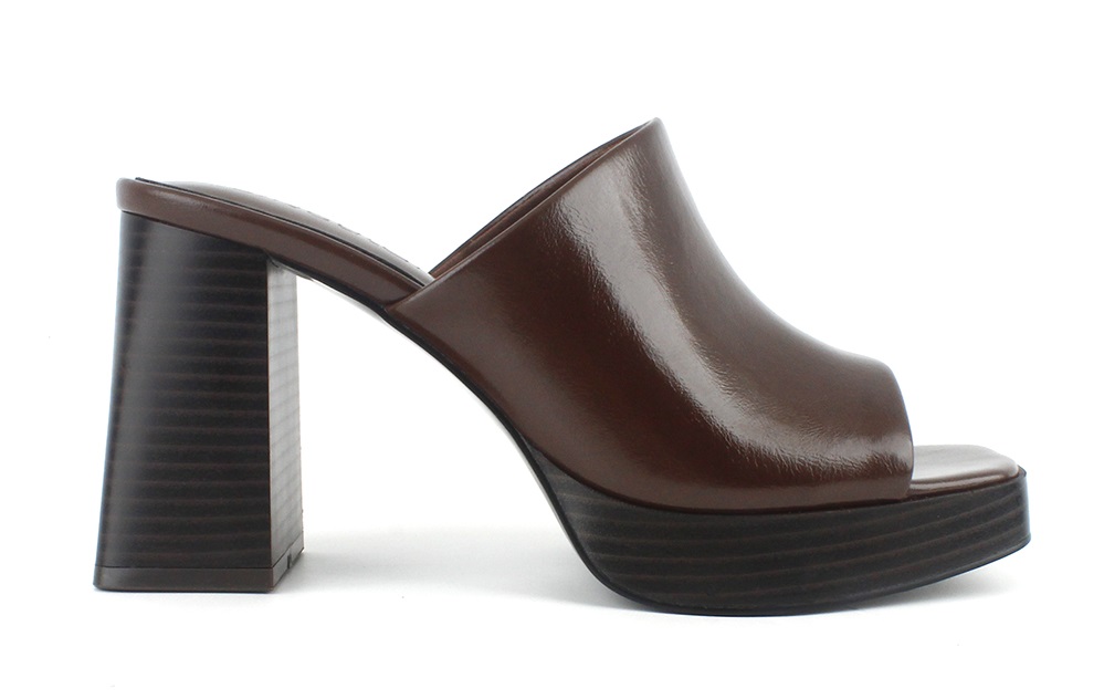 Platform Block Heel Mule Sandal