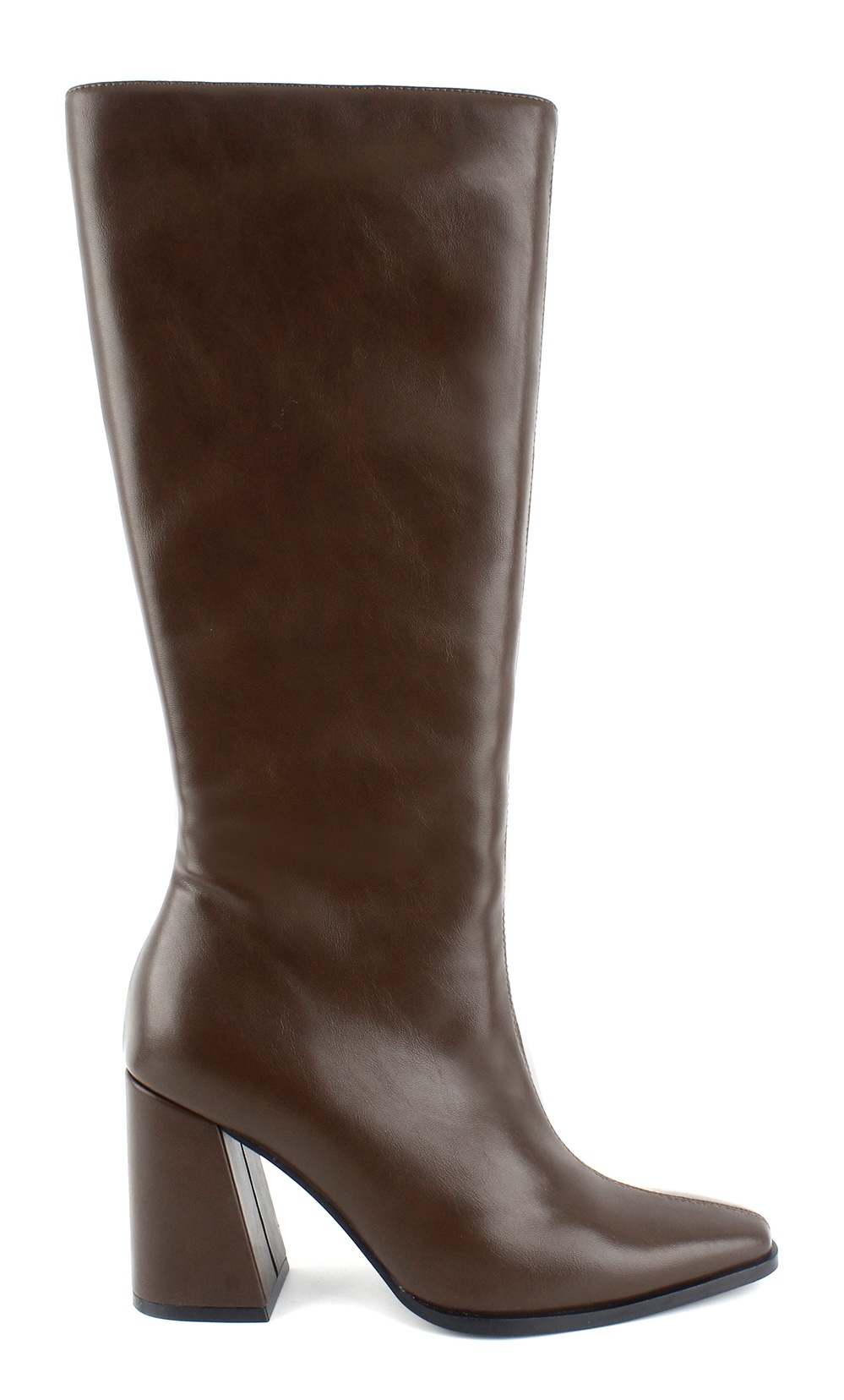 Pointed Toe Center Seam Block Heel Boots 2