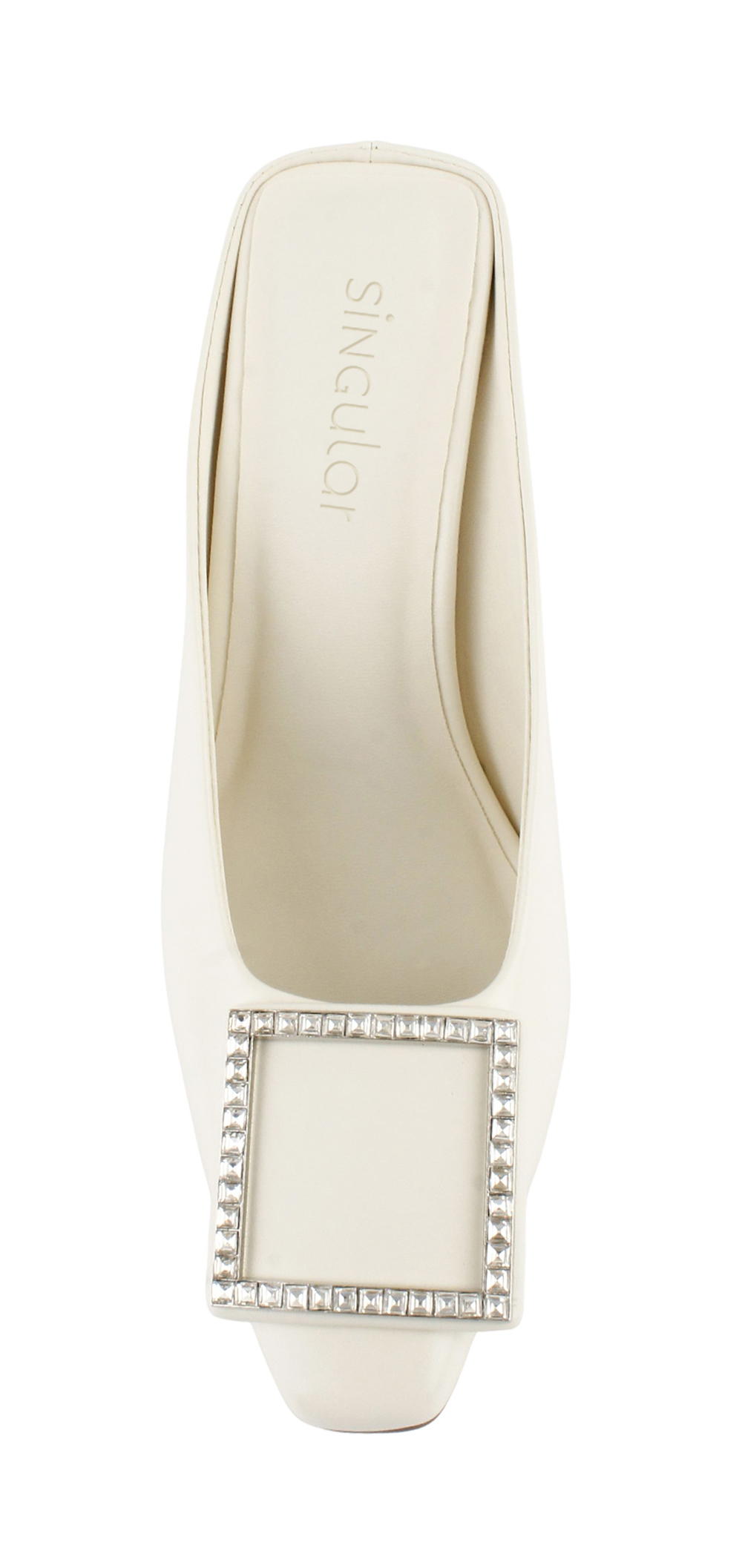 Rhinestone Buckle Block Heel Mule Pump 4