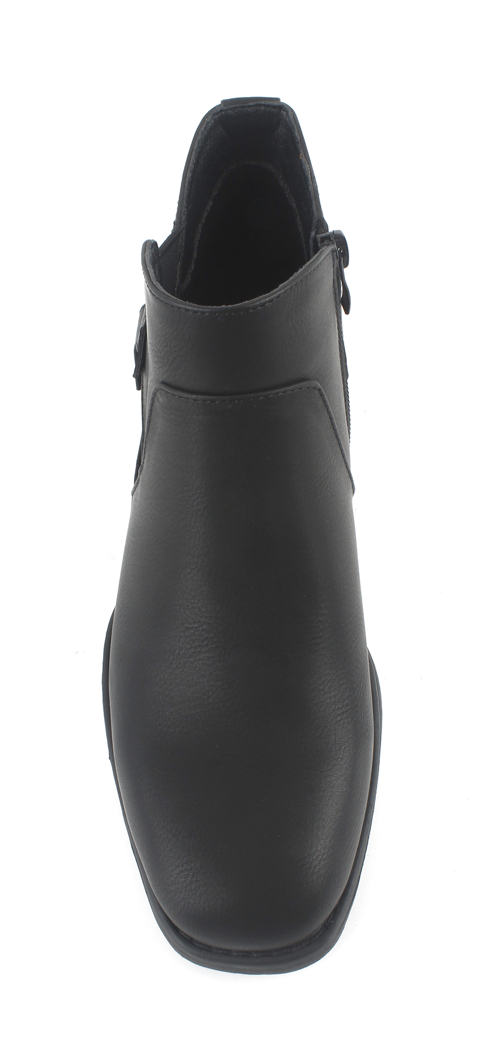 Ring Buckle Stacked Wood Block Heel Boots 4