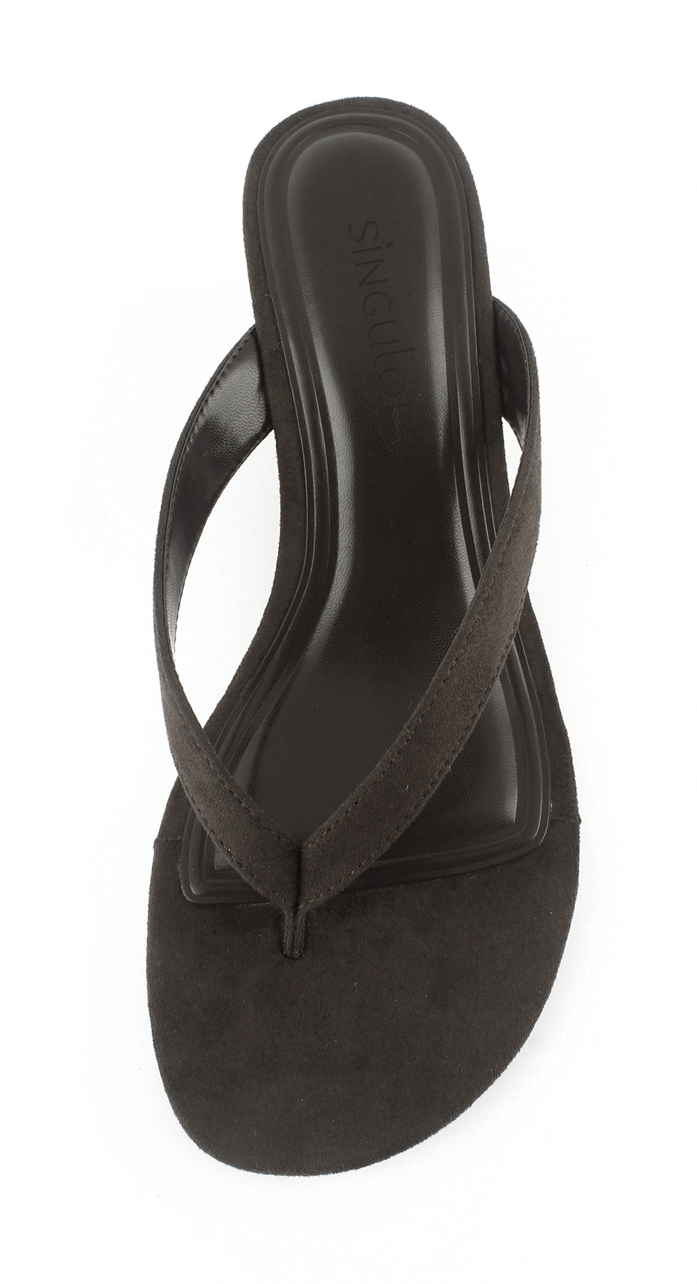 Sculpted Low Wedge Suede Flip Flop Sandal 2