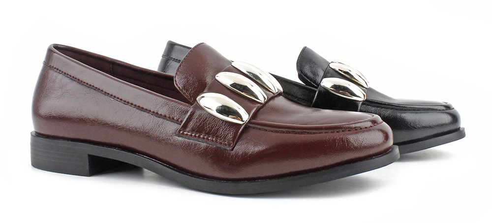 Metal Hardware Accent Flat Loafers 3