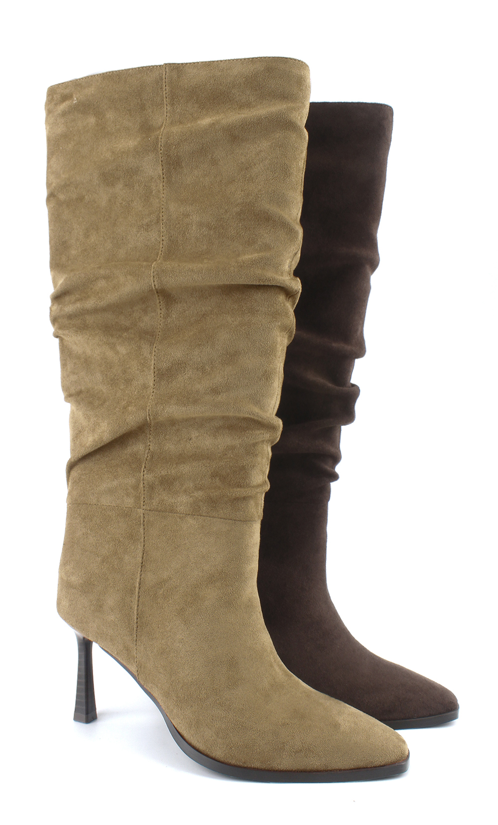 Slouchy High Heel Knee Boots 3
