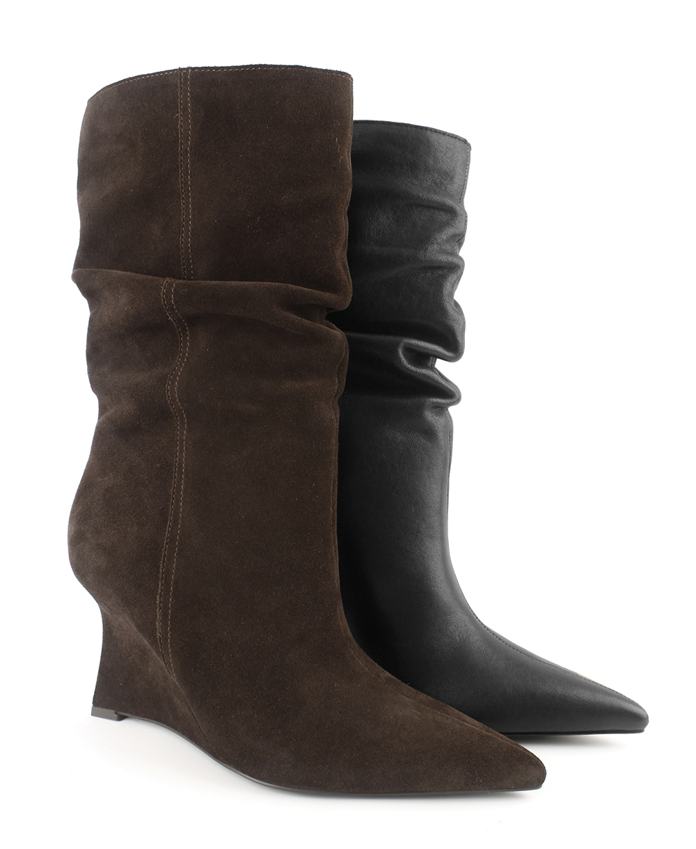 Slouchy Wedge Heel Boots 3