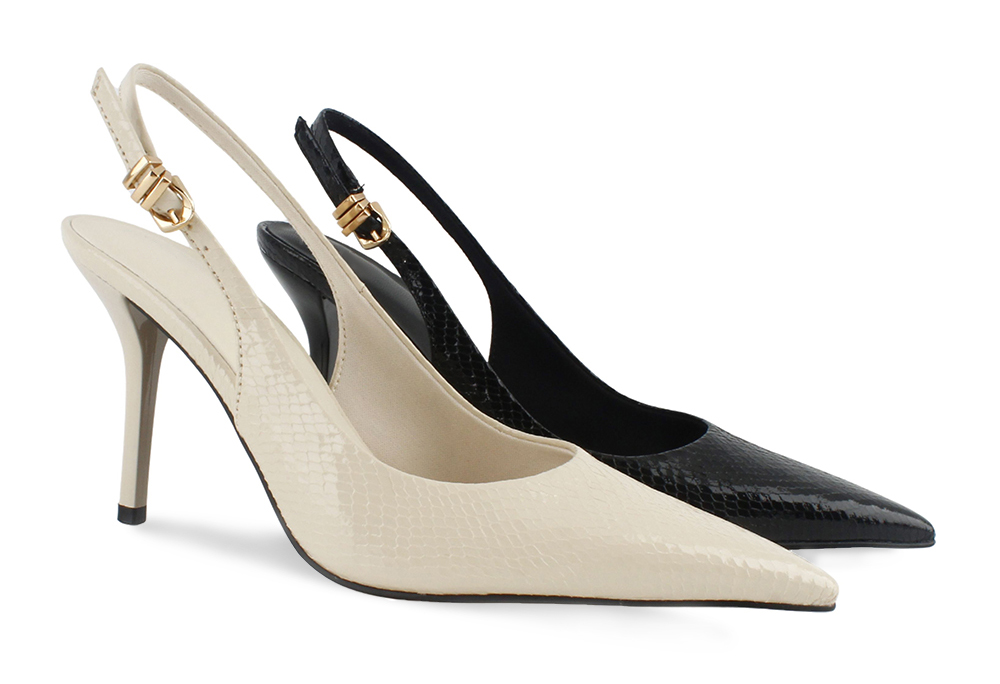 Snakeskin Buckle Slingback Pump 3