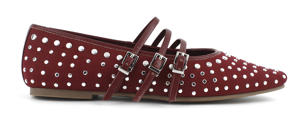 Studded Mary Jane Flats