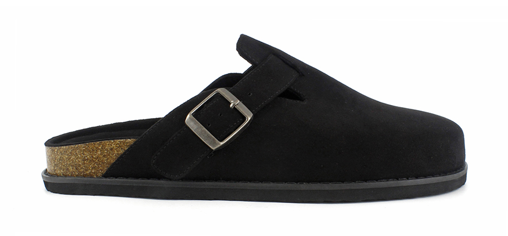 Suede Buckle Cork Footbed Clogs 3
