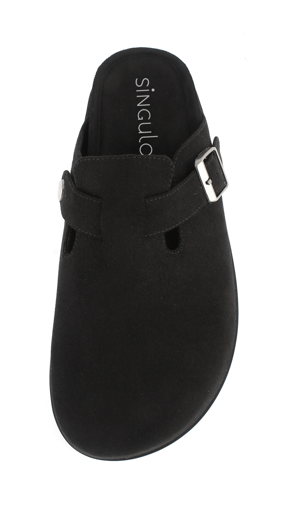 Suede Buckle Cork Footbed Clogs 5