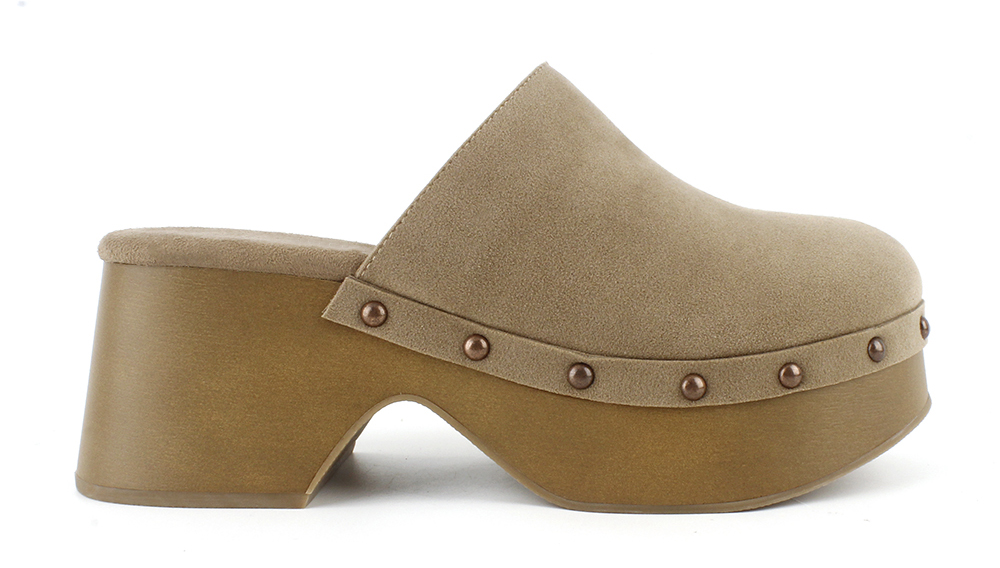 Suede Center-Seam Slip-On Clogs 3