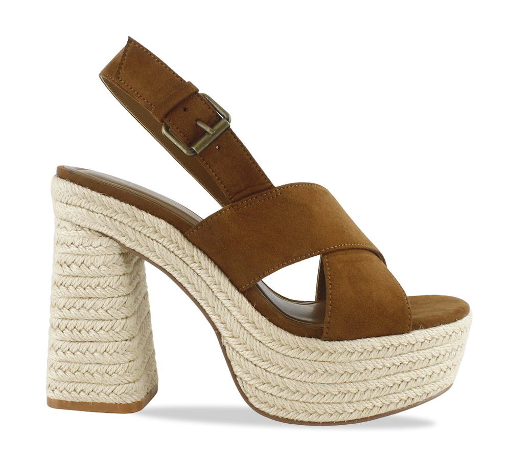 Wide Crisscross Suede Espadrille Platforms 2